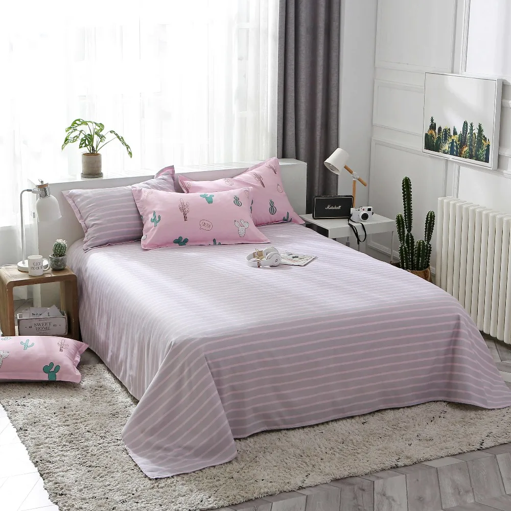 Liv Esthete Модный Зеленый Кактус розовый комплект постельного белья мягкий