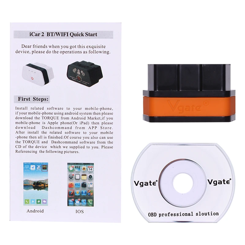 Elm327 wifi Vgate icar2 OBD2 elm327 V2.1 многоязычный elm327 автоматический диагностический сканер инструмент для iSO/Android/PC