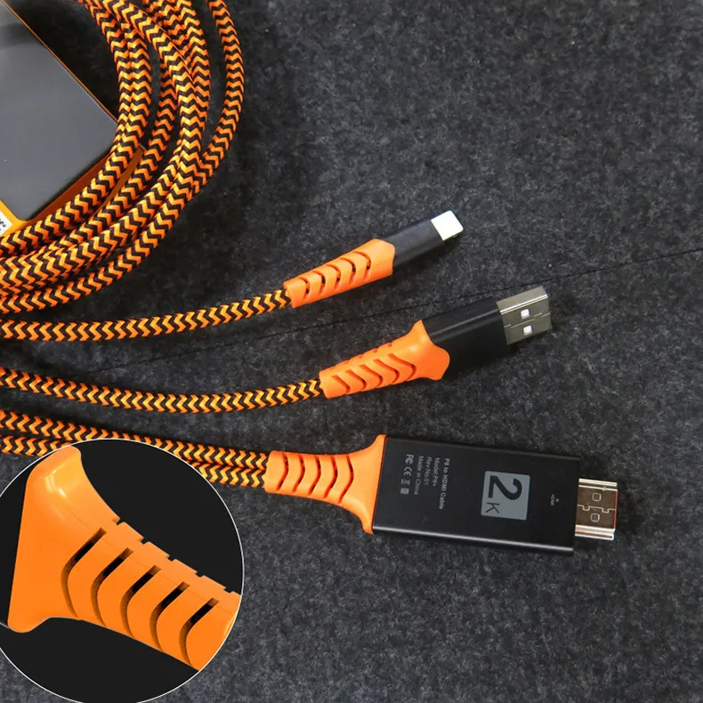 Игровой кабель в HDMI адаптер USB кабель HDMI 1080P Аудио адаптер Смарт конвертер кабель для iPhone X 8 7 6 5