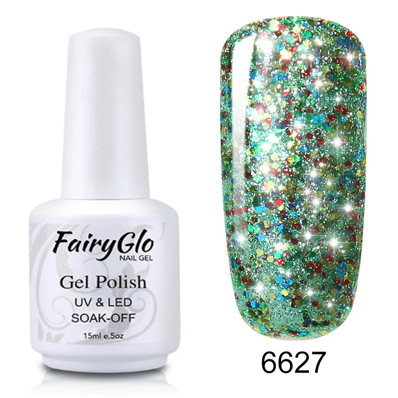 FairyGlo 15 мл Звездный Bling УФ-гель для ногтей светодиодный Гель-лак краска Гель-лак Гибридный лак Полупостоянный лак для ногтей - Цвет: 6627