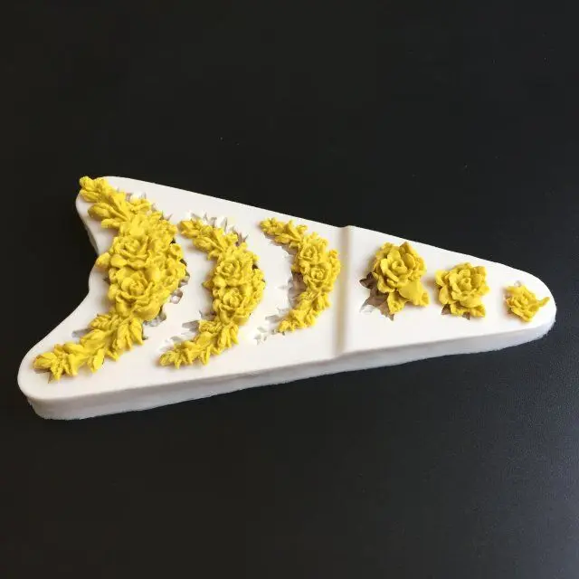 Силиконовые формочки для цветов кружева силикагель формы шоколадные цветы