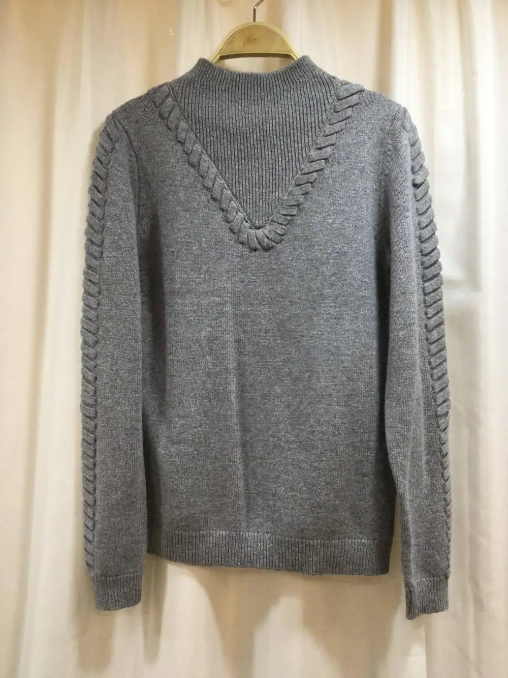 sweater pants grey Новинка, модный кашемировый вязаный теплый костюм, вязаный свитер с круглым воротником+ шерстяные кашемировые брюки, комплект из двух предметов для отдыха, wj1799 - Цвет: sweater pants grey