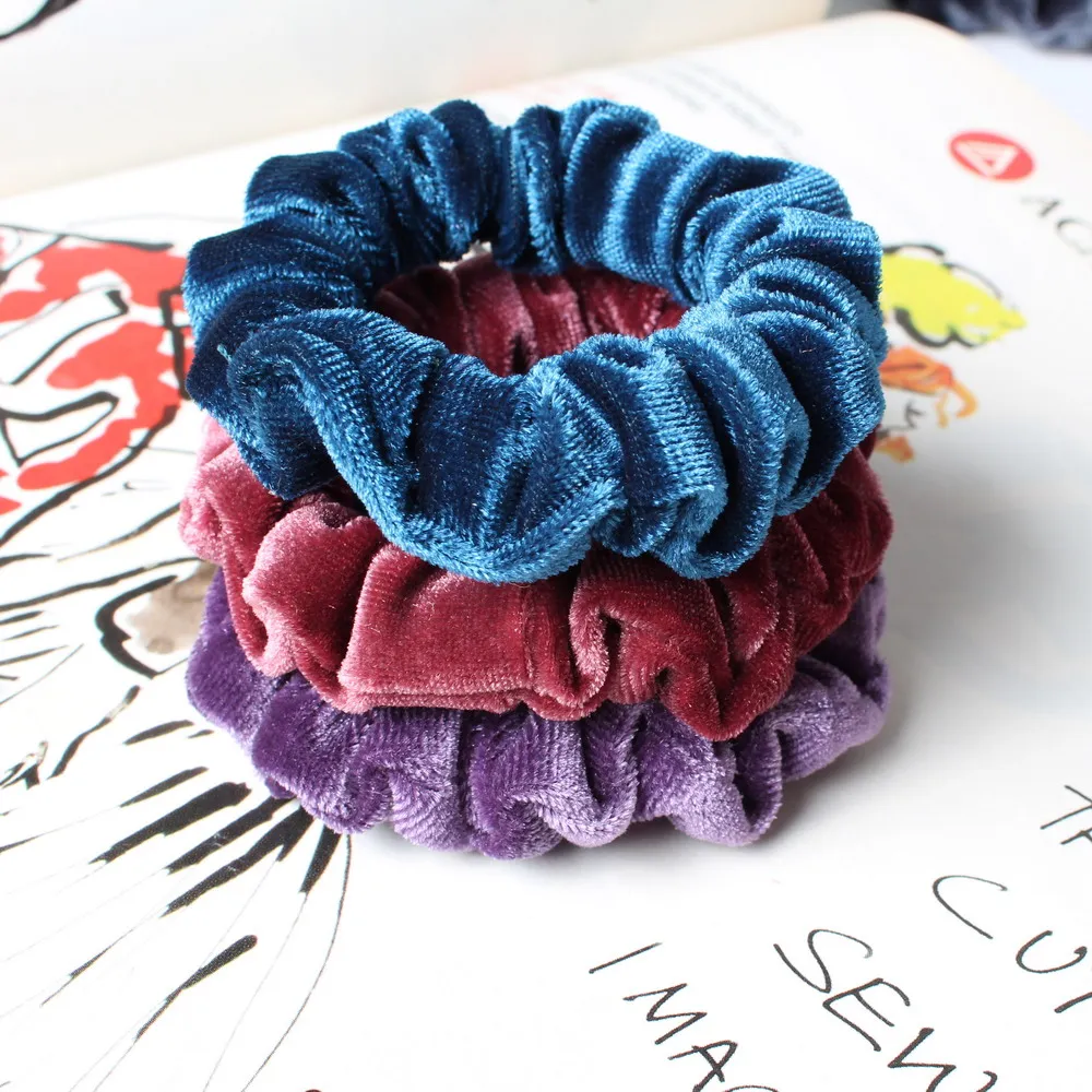 Бархатная резинка для волос велюровая блестящая отделка телефона зажим пончика