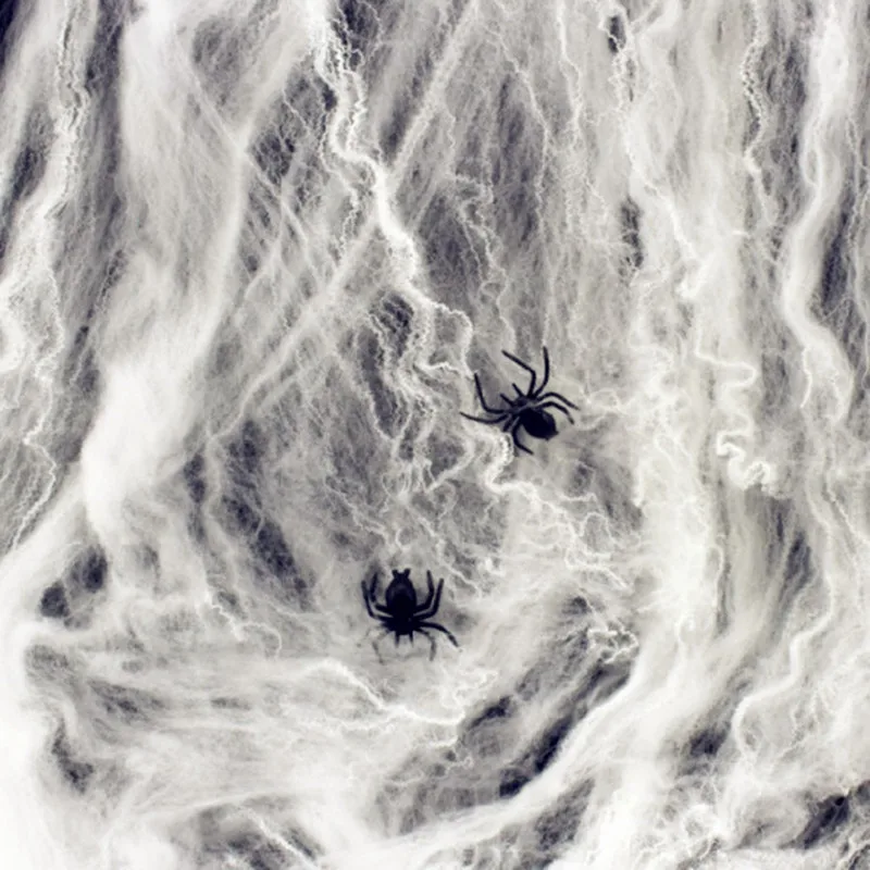 2 шт. реквизит для вечерние ринки на Хэллоуин Эластичный Паутина паутина с пауком