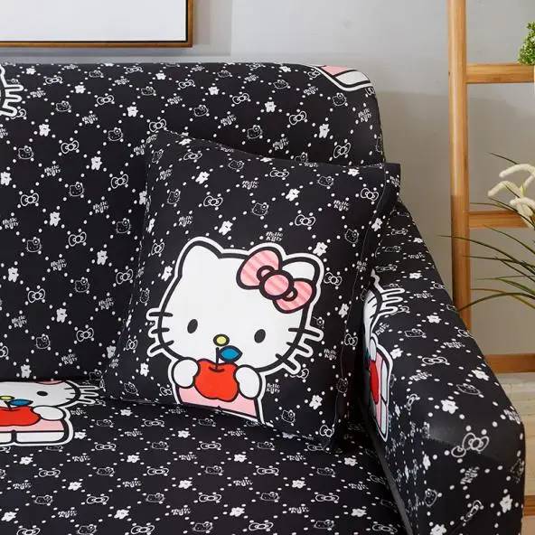 Cartoon Cats Printed Suitable for Single/Double/Three/Four Seat Sofa Slipcover with Elastic Band | Дом и сад