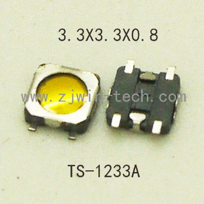 

1000PCS 12V Push Button Switch Momentary Tact Button Camera Phone Screen Key Button 4pin SMD 3.3x3.3x0.8mm TS-1233A