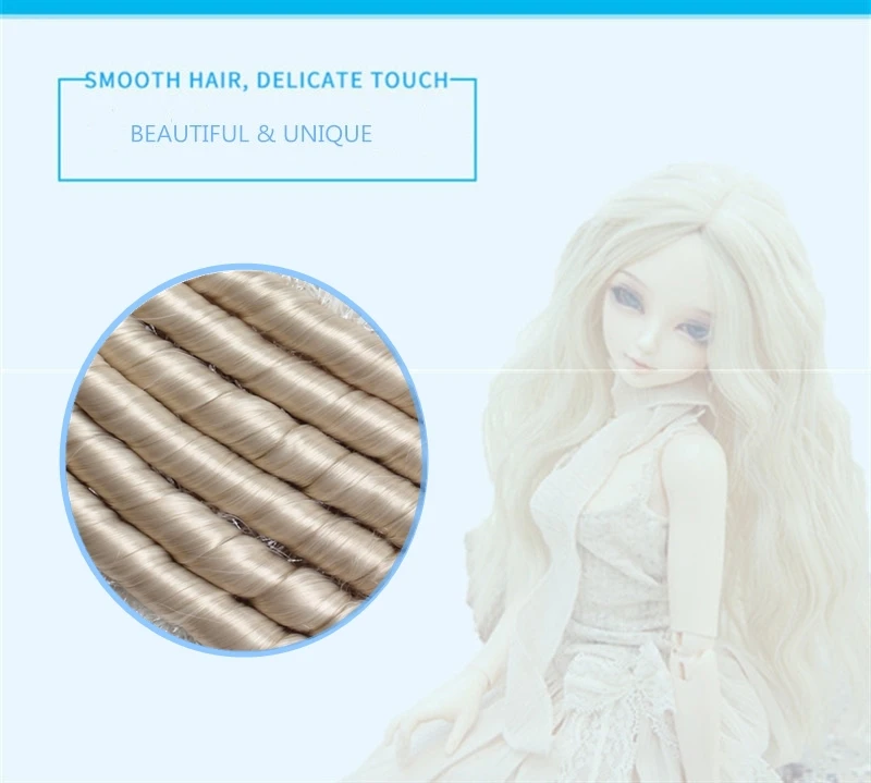 15*100 см bjd кукла аксессуары для волос парик для кукол кудрявый высокотемпературный синтетический парик для 1/3 1/4 1/6 bjd кукла