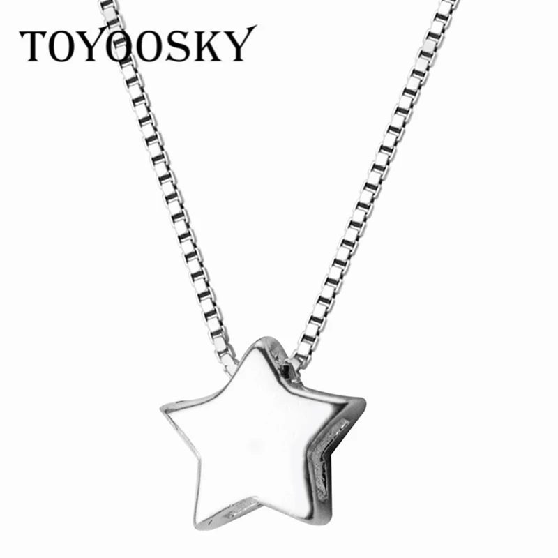 TOYOOSKY ожерелье из стерлингового серебра 925 пробы с подвеской в виде звезды модные