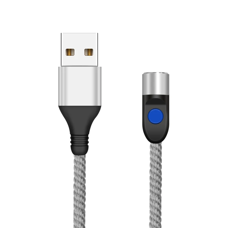 Silver No Plug Магнитный зарядный кабель A.S с нейлоновой оплеткой для быстрой зарядки и синхронизации данных для huawei P20 Pro P20 lite/mate 10 pro - Цвет: Silver No Plug