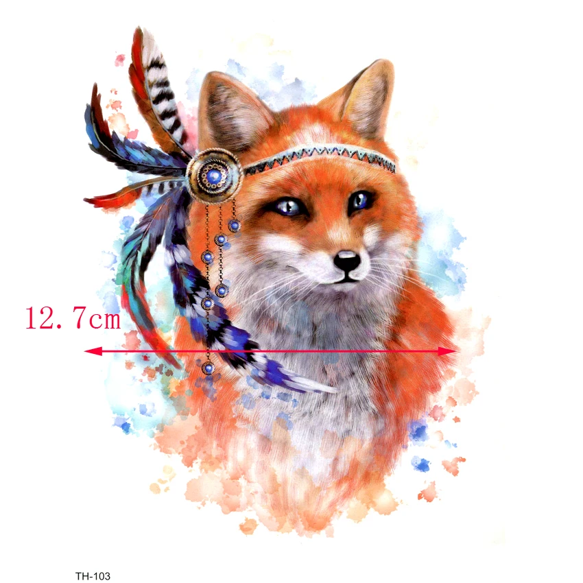 5 шт. этнический тотем Firefox водонепроницаемые Временные татуировки наклейка