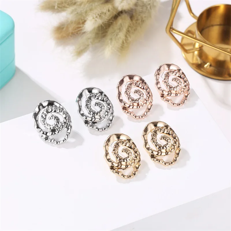 

RONGQING 12pair/lot 2019 Fashion Animal snails Earrings Exaggeration metal Large Vintage Earrings for Women