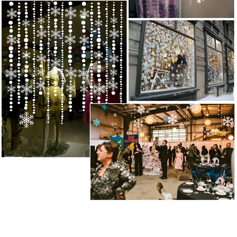 Фотография 3 м яркая белая фотография гирлянда флажок для дома Рождественская