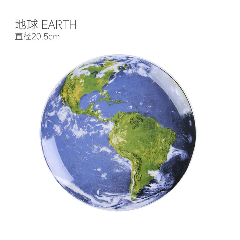 Earth Космическая планета, тарелка, Космическая Звезда, настенная, декоративная, Вселенная, тарелка, аэрокосмическая, для ресторана, посуда, принадлежности, домашний декор - Цвет: Earth