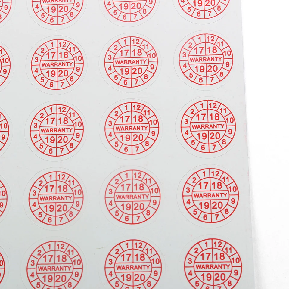 Антифальшивая наклейка срок гарантии хрупкая бумажная 10 мм круглая черная или