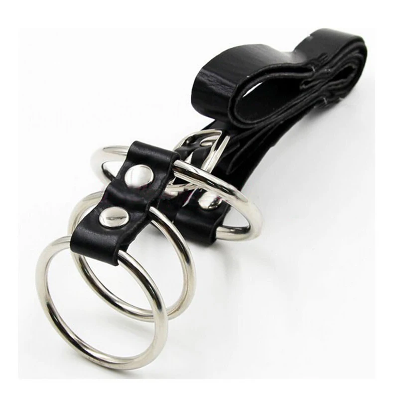 Кожаный ремень из нержавеющей стали кольцо на член мужское для спермы секс