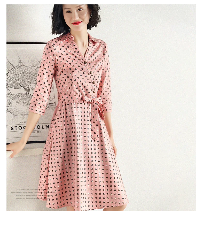 Женское платье в горошек с v-образным вырезом тонкая ветровка одежда для лета 2019 |