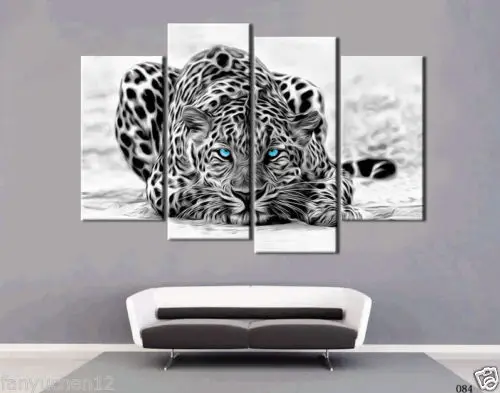 

HD Canvas Print home decor wall art painting(NO stretch)Black and white leopard