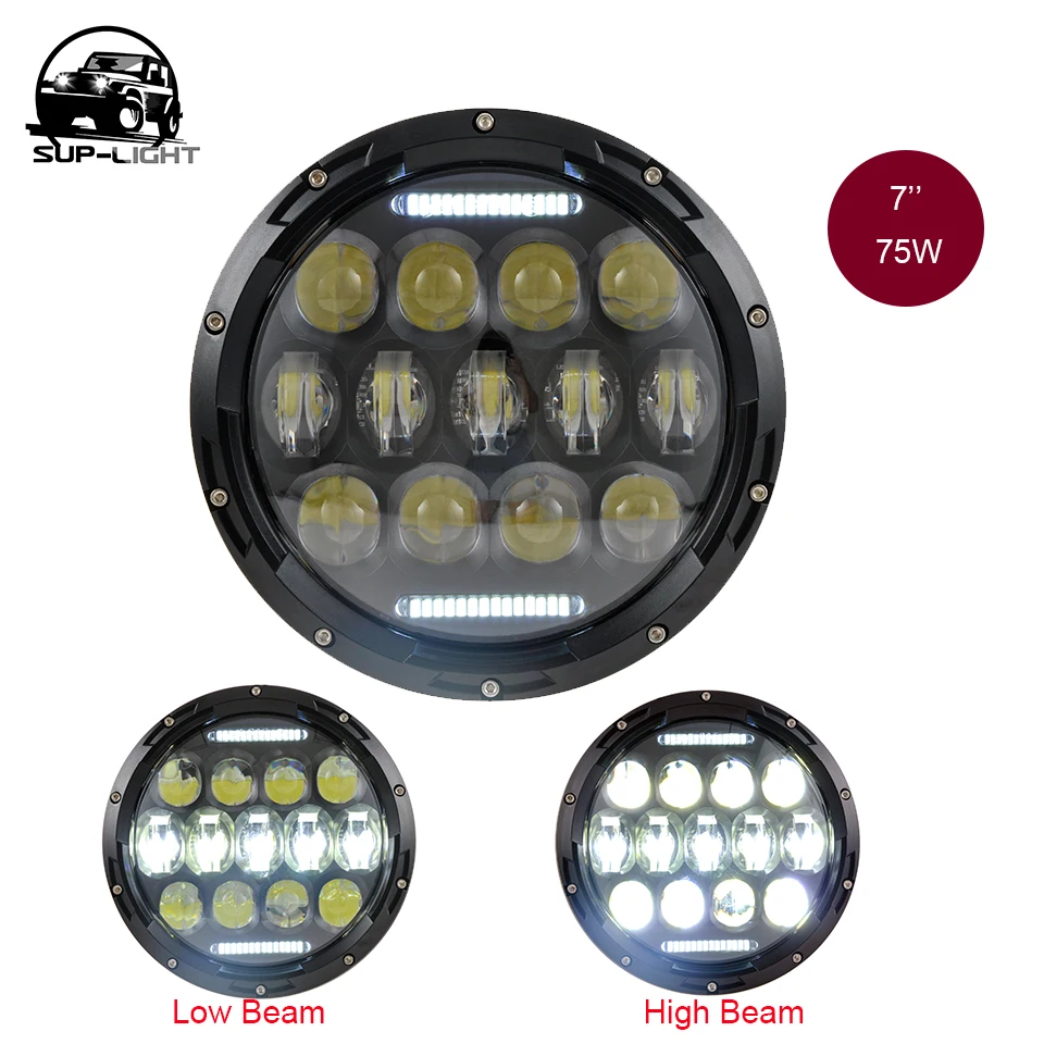 7 дюймовый круглый светодиодный сборки фар дальнего ближнего света светодиодные