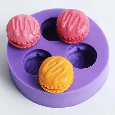 3 отверстия в форме макарунов силиконовая форма для помады полимерная глина