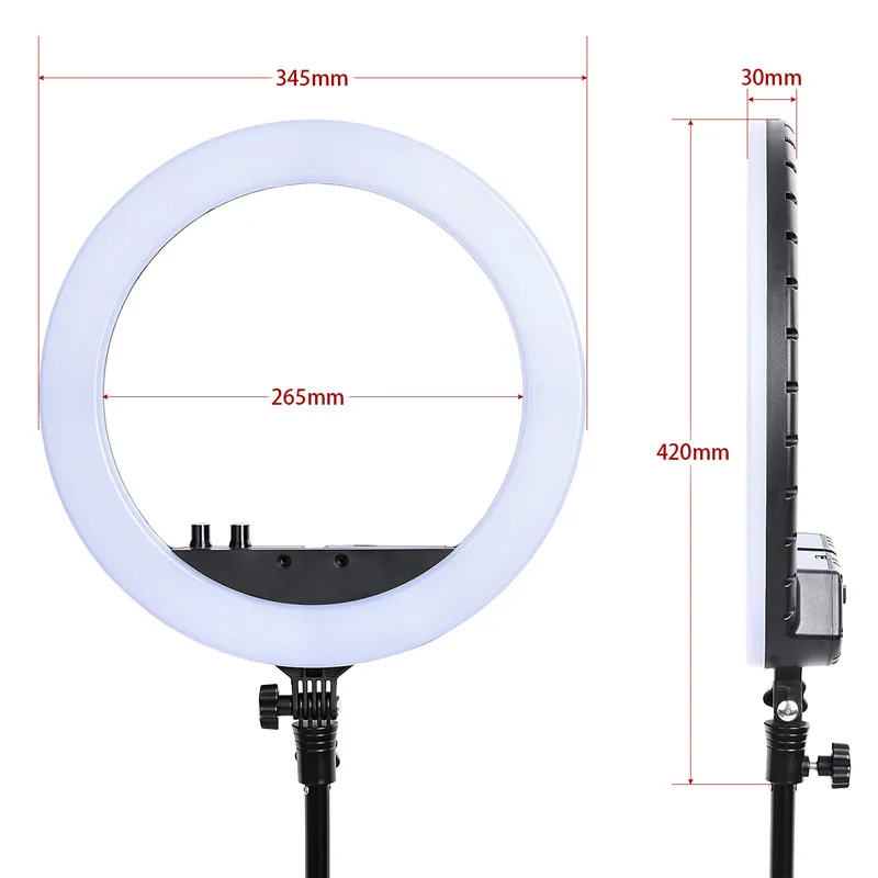 Fosoto 240 Led 14 дюймов фотографический светильник ing с регулируемой яркостью 3200-5600K камера фото студия телефон кольцевой светильник лампа и штатив Стенд пульт дистанционного управления