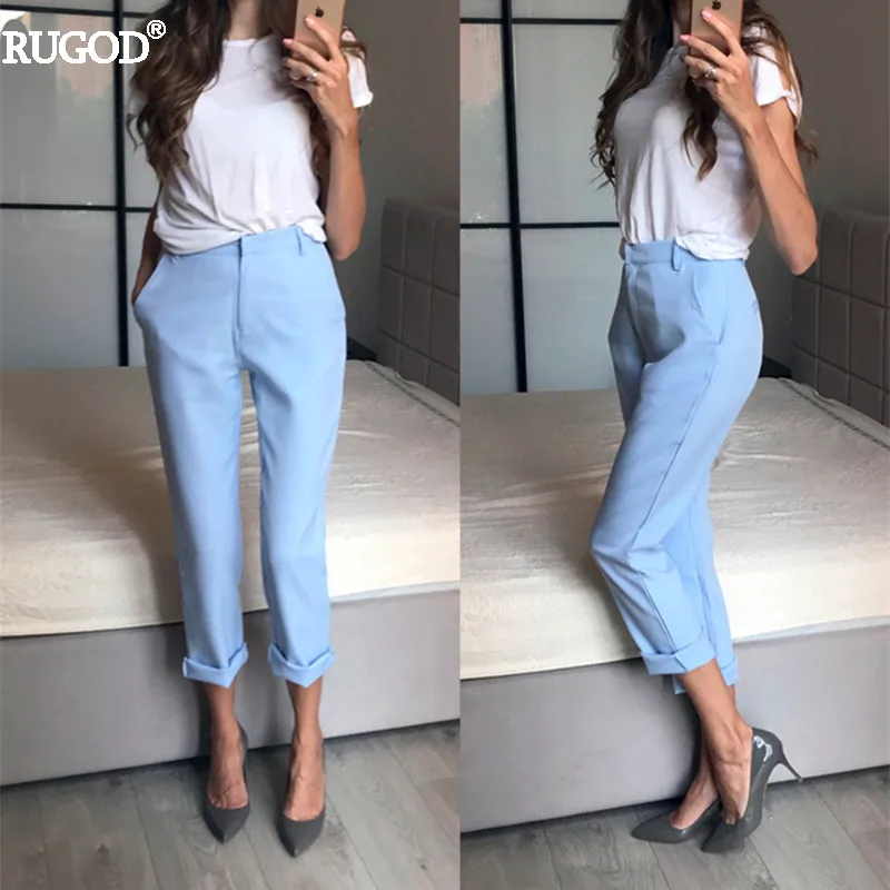 Женский офисный костюм Rugod элегантный из двух предметов с длинными рукавами и