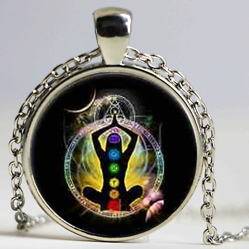 Ожерелье с подвеской в виде кабошона модное серебряное ожерелье ручной работы