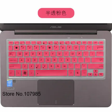 Pink Для Asus 14 дюймов Zenbook UX410 U410UQ RX410 UX42 UX430 U4100 U4000UQ RX410 UX410UQ7200 силиконовое покрытие для клавиатуры протектор - Цвет: Pink
