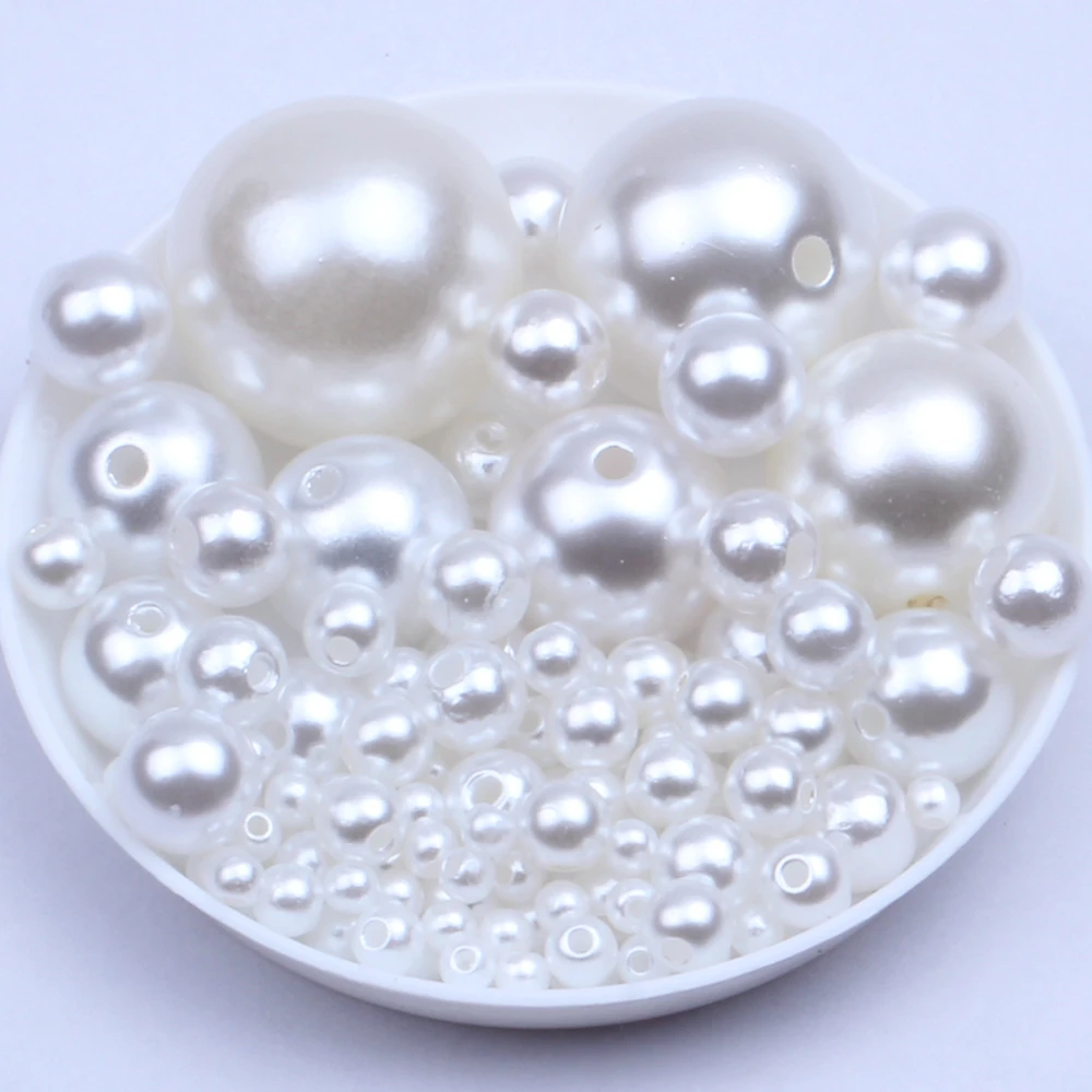 Ювелирные изделия с искусственным жемчугом аксессуары смоляные круглые цвета