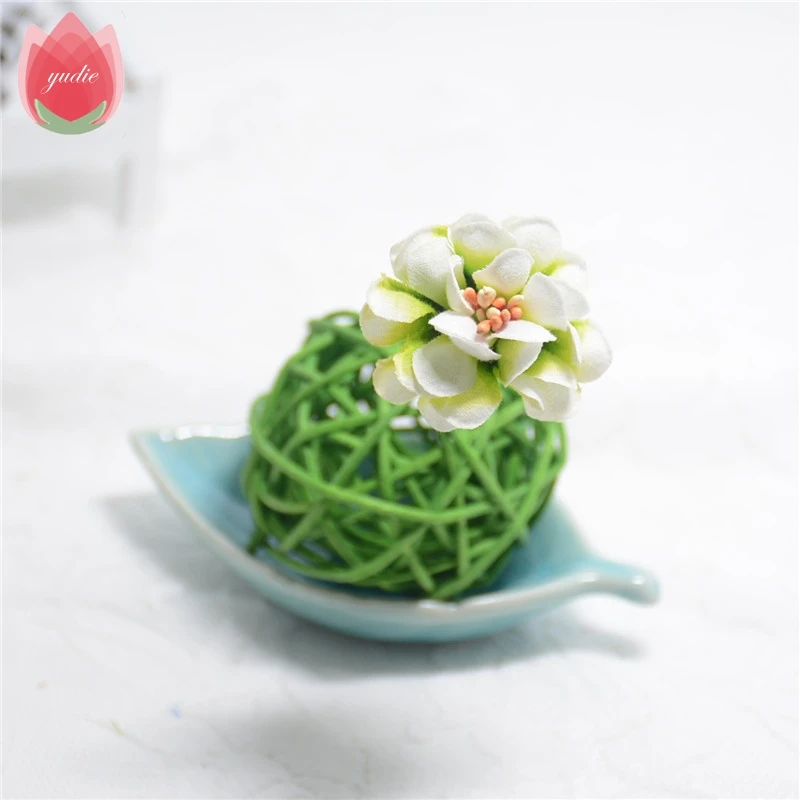 72pcs Silk Gradient Rose Handmake Artificial Flowers Head Wedding Decoration DIY Wreath Gift Box Scrapbooking Craft Fake | Дом и сад
