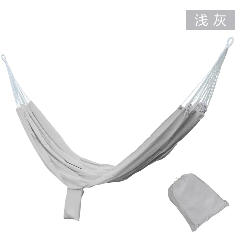 Gray hammock VILEAD стабильный 200*80 см гамак Сверхлегкий Холст Кемпинг гамак изогнутый, деревянный Stick устойчивый сад качели подвесной стул радуга цвет - Цвет: Gray hammock
