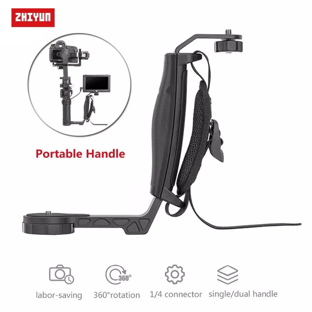 Zhiyun Crane 2 крана 2 3-осевой переносной карданный стабилизатор с TransMount мини двойная ручка для цифровой зеркальной камеры Canon Nikon Sony, Panasonic камеры