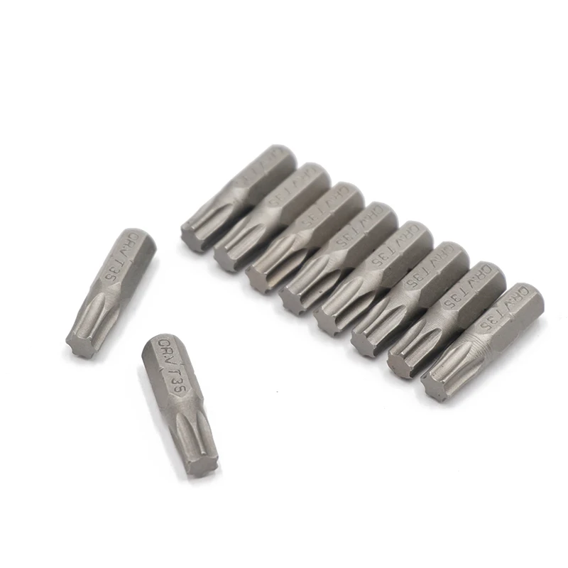 Набор отверток Torx T35 комплект из 10 насадок 25 мм 1/4 дюйма с шестигранным