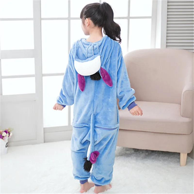 Одеяло Kigurumi Комбинезон детский единорог мультфильм Аниме животных пижамы Onesie