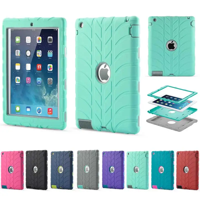 Новейший Ударопрочный силиконовый чехол для планшета iPad 2/3/4 безопасный