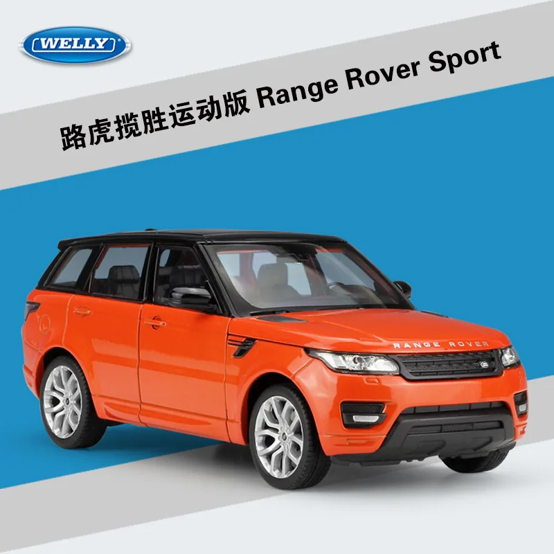 WELLY 1:24 масштаб высокая симулятор Металлическая Модель Aurora Land Range Rover Sport SUV литая модель автомобиля сплав игрушечный автомобиль для детей Подарки