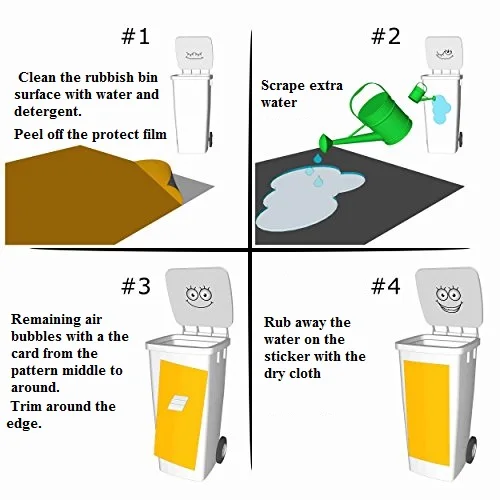 Бесплатная доставка DIY шутник клей съемный водостойкий стикер этикеты Для Мусора