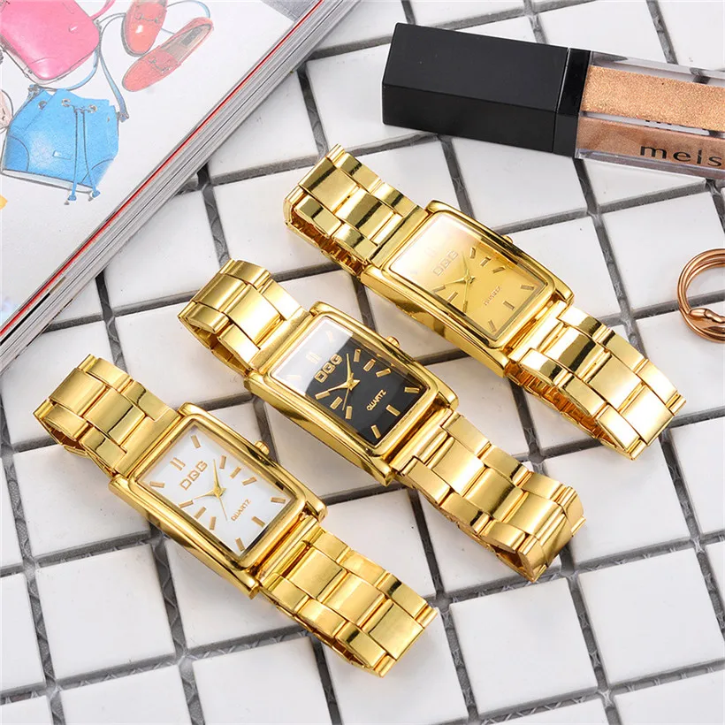 

Montre Femme New Fashion Luxury DQG Brands Lovers Watch Silver Stainless Steel Women Crystal Dress Quartz Watch relogio feminino