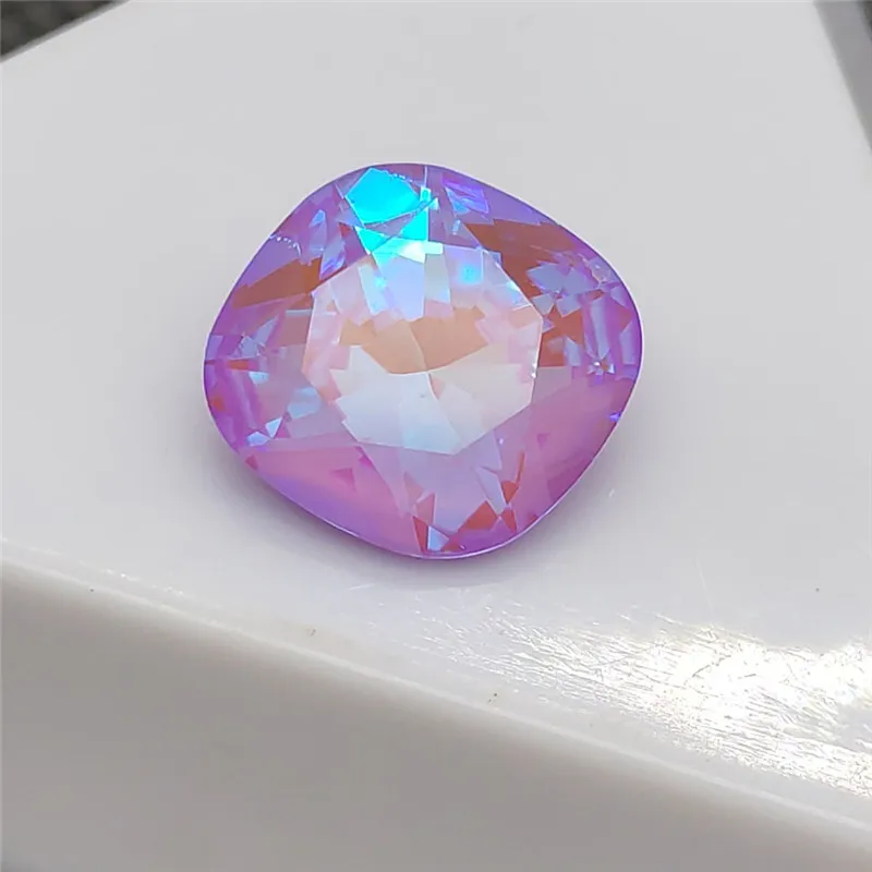 violet mocha ab 6 мм 8 мм 12 мм K9 AB цвета мокко толстый квадратный кристалл заостренные с обратной стороны стразы стекло Кристалл Необычные Камень - Цвет: violet mocha ab