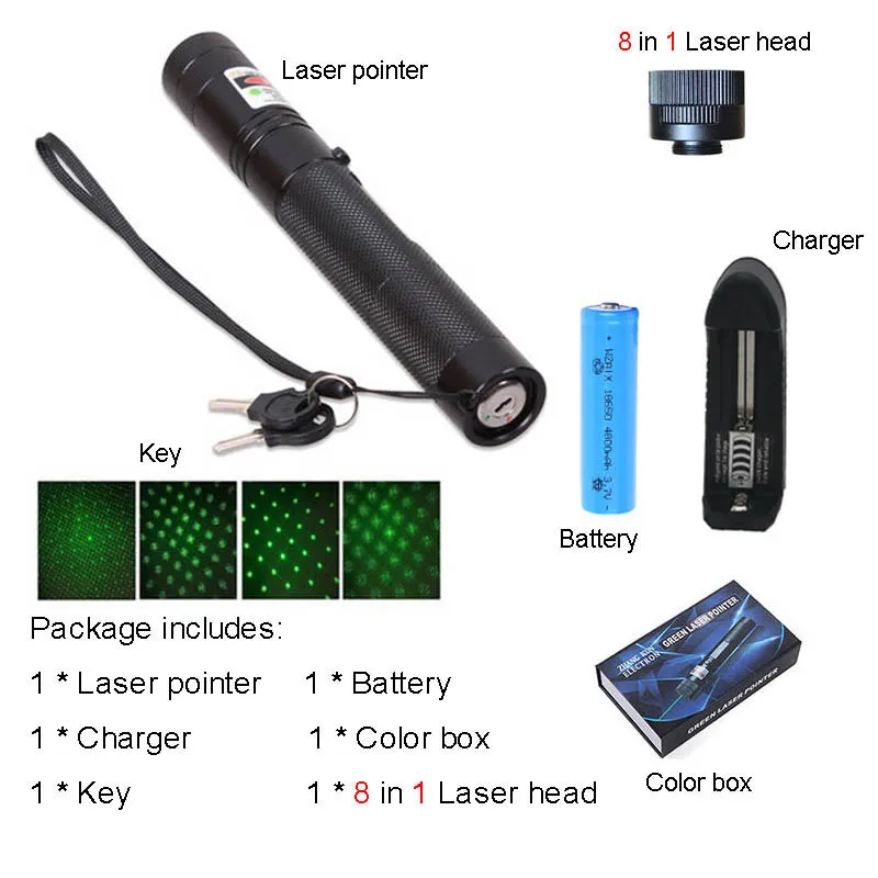 303 532нм Зеленая лазерная указка тактический охотничий оптический прицел ручка