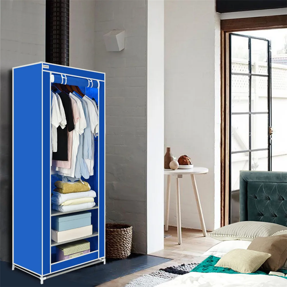 Finether нетканый шкаф портативный для одежды органайзер хранения коробка синий|box