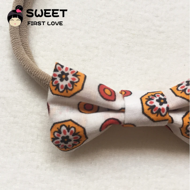 New Fashion Bowknot Hair Accessories With Geometric Pattern Kids Hairband For Pretty Girls Head Bands Ornaments | Детская одежда и