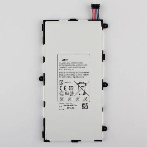 Аккумулятор для планшета ISUN T4000E 4000 мАч Samsung GALAXY Tab3 7 0 T210 T211 T2105 T217A сменные батареи |