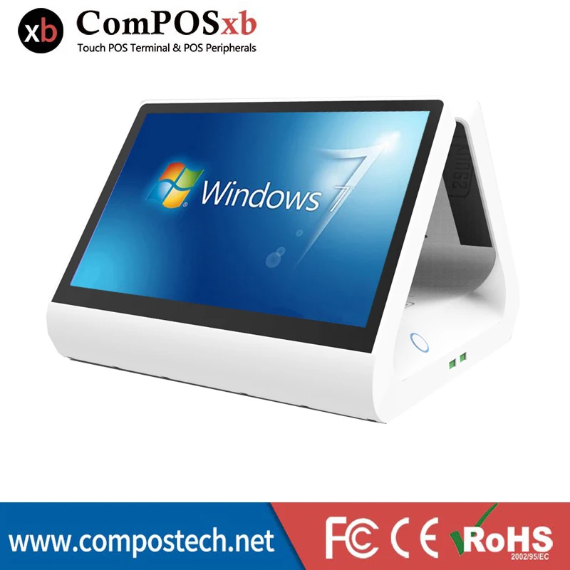 

latest type of cash registe 12 inch double screen pos touch all in one pc Flat screen capacitive touch screen