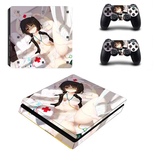 KYSP4S-0003 Аниме железнодорожное Хацунэ Мику токисаки Куруми сабля PS4 тонкая кожа Стикеры для Игровые приставки 4 консоль и контроллер PS4 тонкий Стикеры - Цвет: KYSP4S-0003