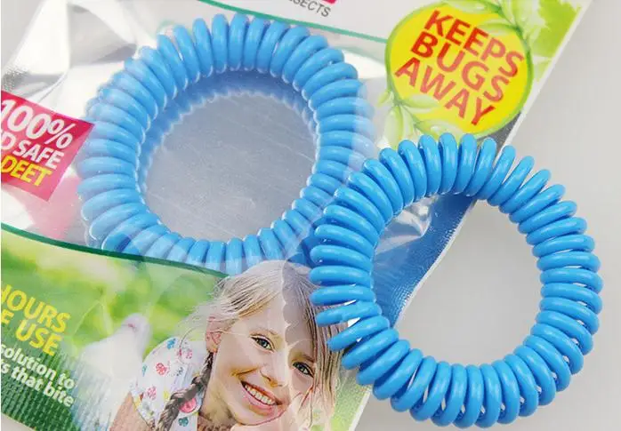 Mosquito Repellent Phone Ring Summer Natural Plant Oils Strap Elastic Anti-mosquito Bracelet Spiral Hand Wrist SN1472 | Дом и сад