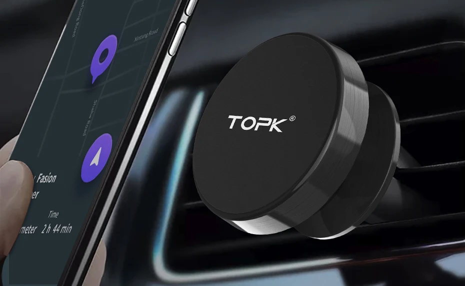 Магнитный держатель TOPK для iPhone Xs Max 8 7 6, держатель на вентиляционное отверстие, подставка для телефона в автомобиле, универсальный держатель для мобильного телефона, подставка