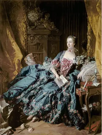 Франсуа Буше Madame De Pompadour настенные художественные принты на холсте Классическая известная картина Репродукция для гостиной Куадрос Декор - Цвет: Цвет: желтый