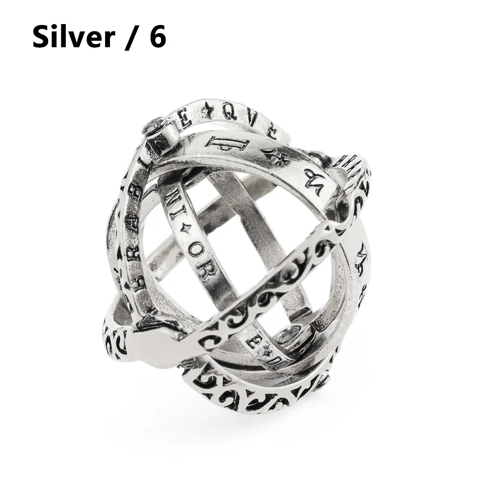 silver 6 Астрономическое кольцо для Бала сложное вращающееся зажимное астрономическое кольцо Вселенная студенческое кольцо созвездия ювелирные изделия аксессуары - Цвет основного камня: silver 6