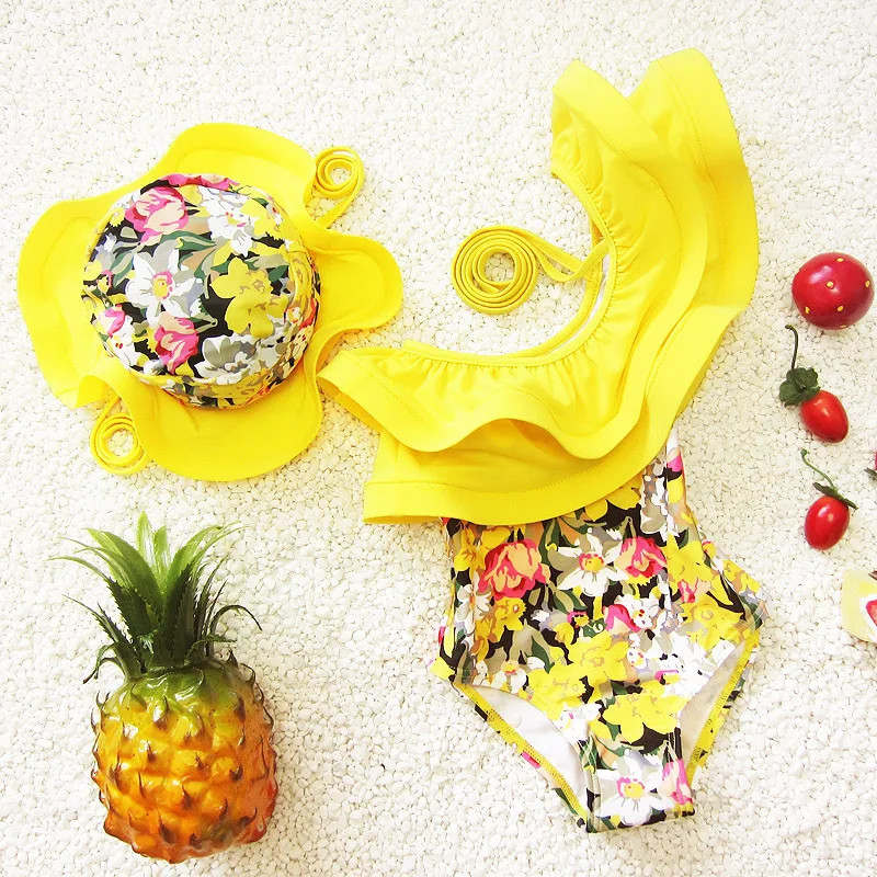 Женская пляжная одежда новинка 2017 Цельный купальник для девочек детский