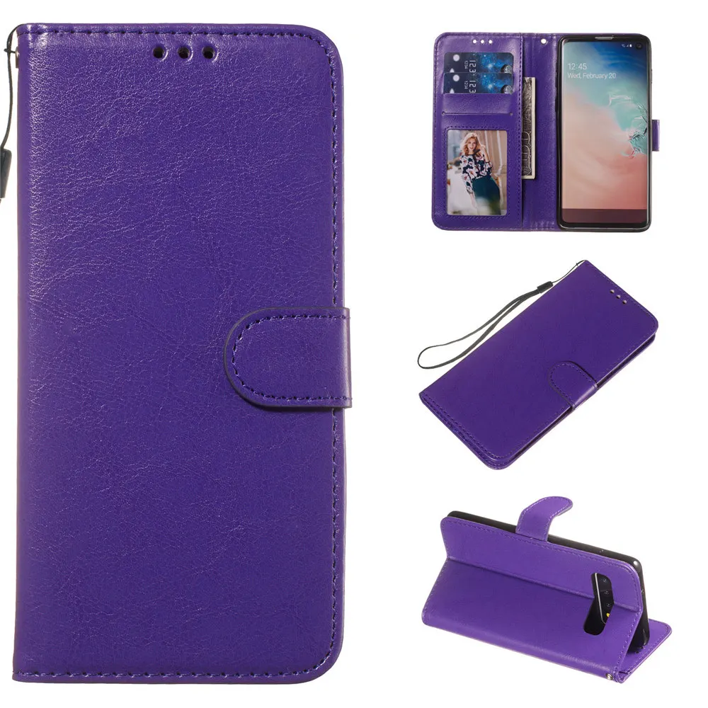 Роскошный чехол-книжка из искусственной кожи с откидной крышкой для samsung Galaxy S10e S10 S9 S8 Plus S6 S7 Edge Note 8 9, кошелек для телефона с ремешком